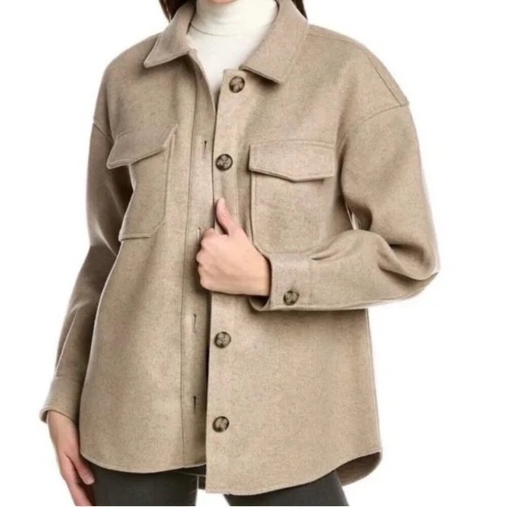 Bagatelle Collection Small  Shacket  Beige Lightweight Casual Chore Jacket